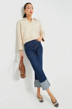 Veronica Beard Dusted Oxford Dylan High Rise Straight Leg With Cuff -Outfit And Shoe Sales Store yUvXxjz3kUpm7MEyJzg7bzV3plGKtArl 1