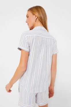 Women's Vintage French Stripes Short Sleeve Short Set -Outfit And Shoe Sales Store ybYo3qj4q3O4Vh5QvDnR15UPLmpRimui 1