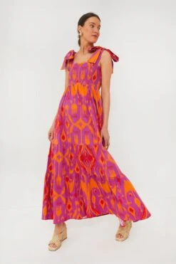 Exclusive Sunset Ikat Kelly Dress