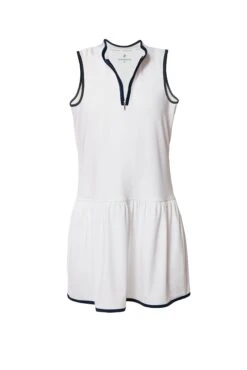 White And Navy Quarter-Zip Tennis Dress -Outfit And Shoe Sales Store zJBZGwpCi6yTzXOWEV9DfcHvDdD7oJ2S 1