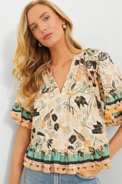 ULLA JOHNSON Pearl Flora Alessia Top
