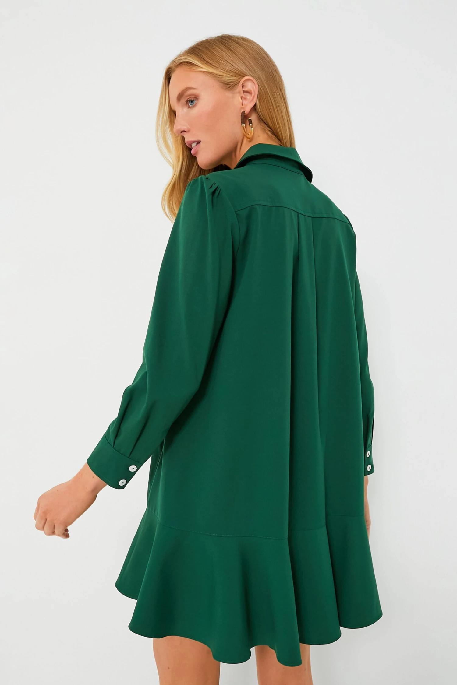 Hunter Green Crepe Callahan Dress 4 Hunter Green Crepe Callahan Dress - Image 4